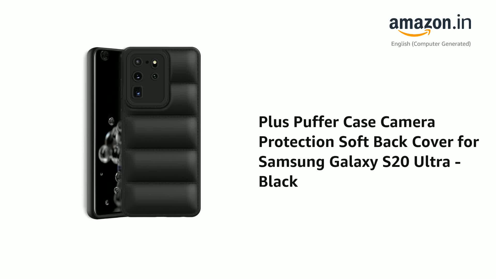 Plus Puffer Case Camera Protection Soft Back Cover for Samsung